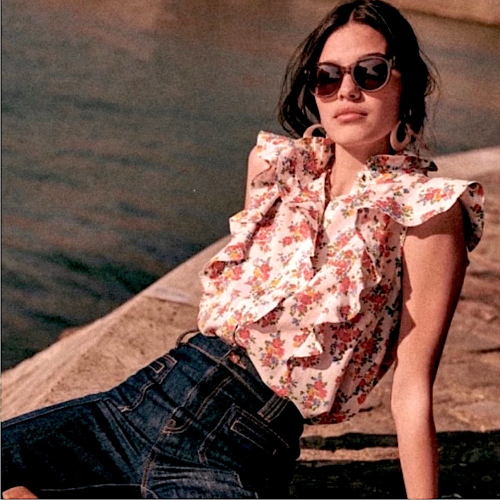 Floral Ruffle Blouse